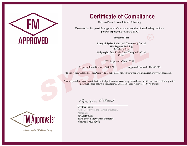 FM approvals